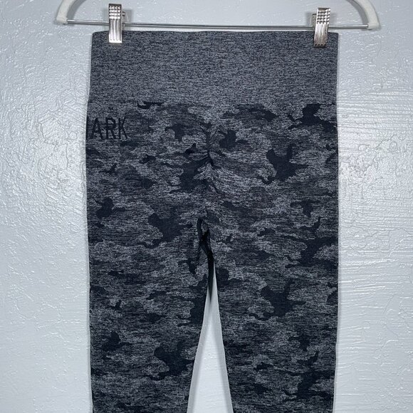 Gymshark Women M Gray Black Camo Adapt Seamless Leggings High Waisted Athleisure - Picture 7 of 9